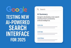 “Google AI-powered search interface update showing new smart cards and 2025 design improvements.”