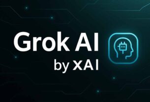 Grok AI by xAI feature image showing the official Grok logo and AI icon for TempWire news article.