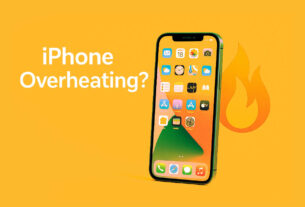 “iPhone overheating warning screen after a recent iOS update, representing heating issues reported in 2025.”