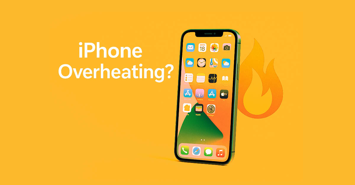 “iPhone overheating warning screen after a recent iOS update, representing heating issues reported in 2025.”
