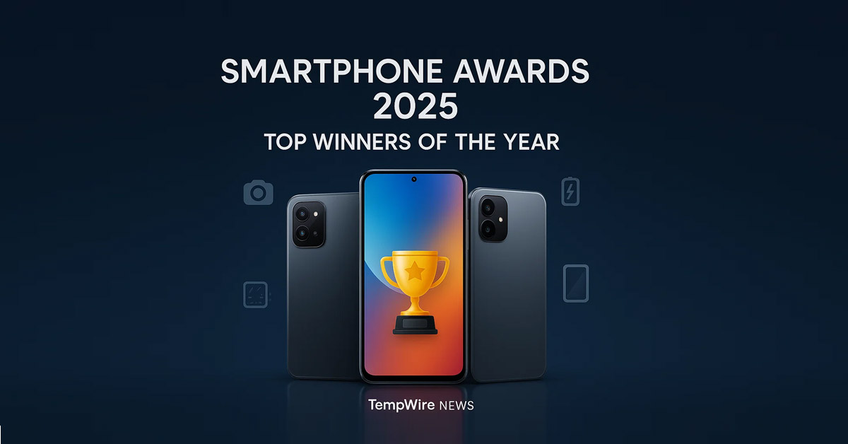 Smartphone Awards 2025 feature banner showing top phone winners of the year