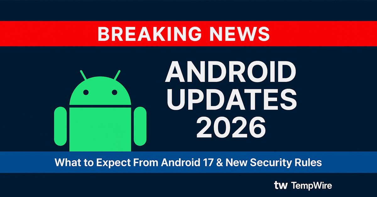 android updates 2026 breaking news tempwire 1