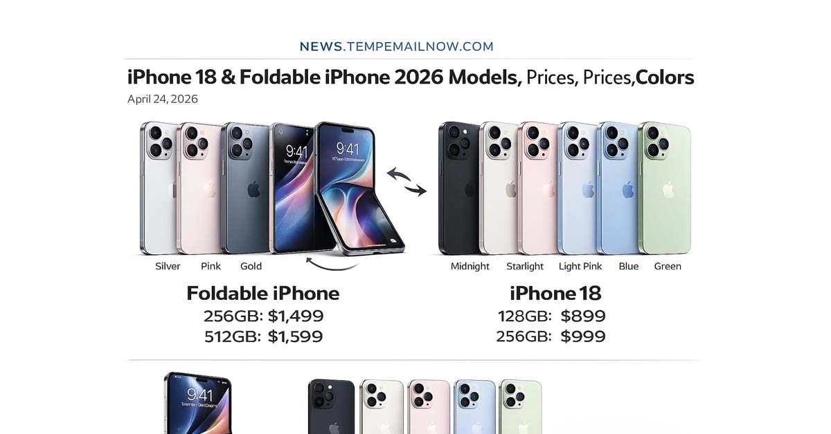 iPhone 18 and foldable iPhone expected 2026 lineup