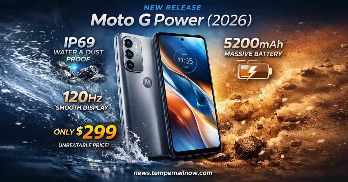 Motorola Moto G Power (2026) with IP69 durability, 120Hz display and 5200mAh battery priced at $299