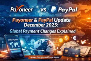 Payoneer PayPal update December 2025 showing global payment integration and international transfer changes