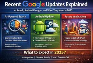 Recent Google updates explained showing AI-powered search, Android updates, and future technology changes in 2025