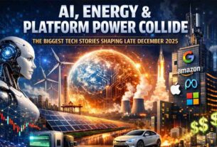Trending tech news December 2025 showing AI, energy infrastructure, and platform power shifts