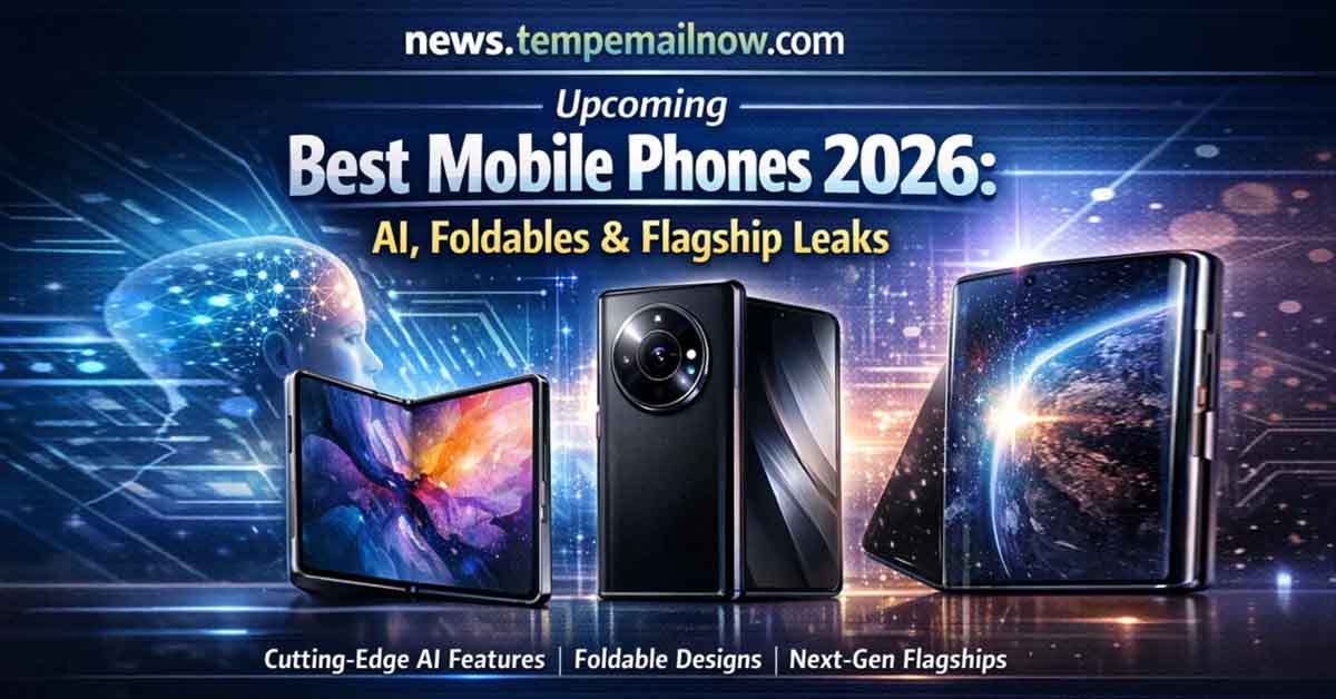 Upcoming Best Mobile Phones 2026 featuring AI-powered foldable flagship smartphones