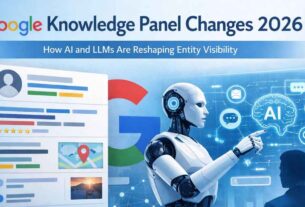 Google Knowledge Panel Changes 2026 showing AI-driven entity visibility, verification, and search presentation