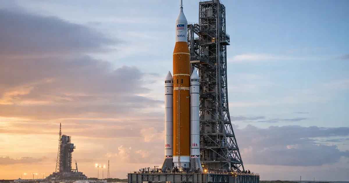 NASA’s Artemis II Rocket Rolls Out to Launch Pad 39B for Final Preparations 1 NASA Artemis II Space Launch System rocket at Launch Complex 39B during final launch preparations