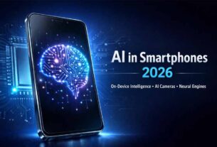 AI in Smartphones 2026 showing neural processing unit and on-device mobile intelligence
